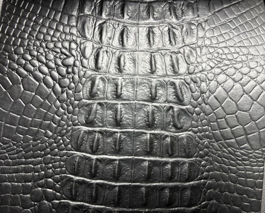 Croco Print Embossed Cow and Goat Leather